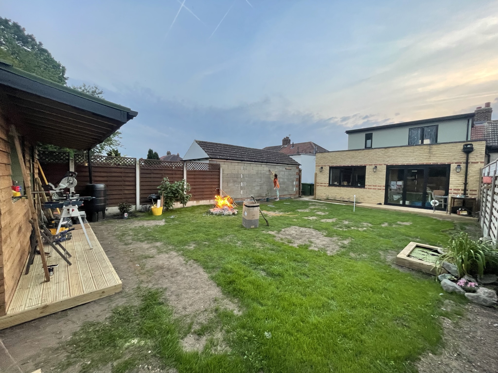 Rear house extension in Bexleyheath with bi-fold doors opening to garden